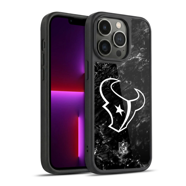 NFL Houston Texans Artwork Marble Gel Armour Case For Apple iPhone 13 Pro