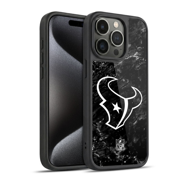 NFL Houston Texans Artwork Marble Gel Armour Case For Apple iPhone 15 Pro