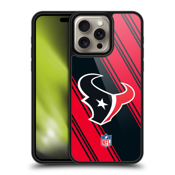 NFL Houston Texans Artwork Stripes Gel Armour Case For Apple iPhone 16 Pro Max