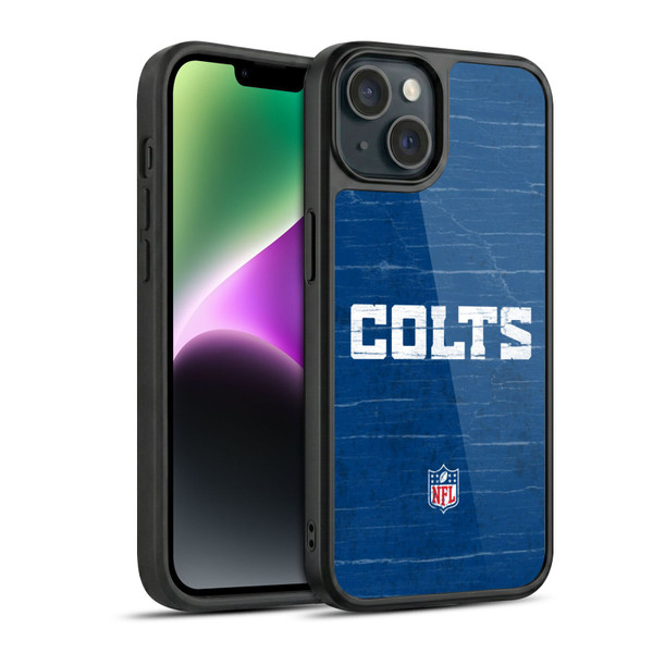 NFL Indianapolis Colts Logo Distressed Look Gel Armour Case For Apple iPhone 14