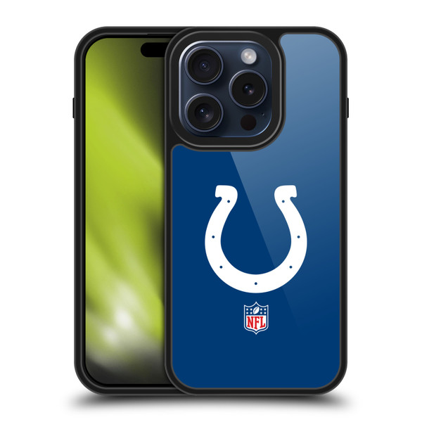 NFL Indianapolis Colts Logo Plain Gel Armour Case For Apple iPhone 15 Pro