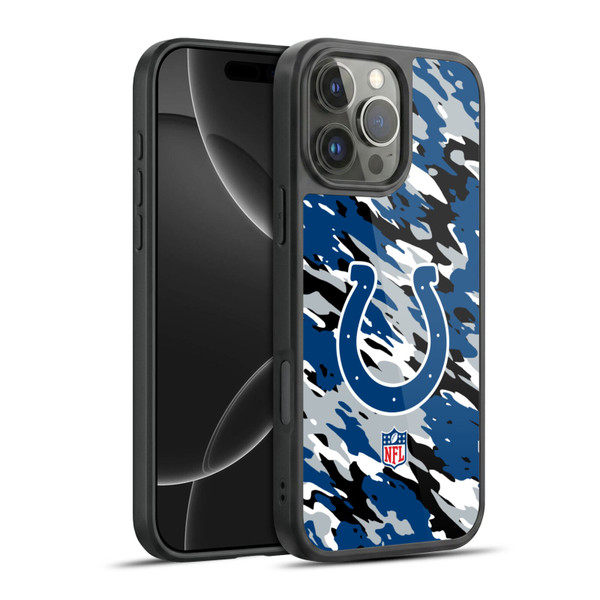 NFL Indianapolis Colts Logo Camou Gel Armour Case For Apple iPhone 16 Pro Max