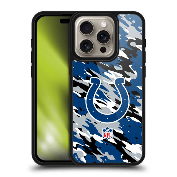 NFL Indianapolis Colts Logo Camou Gel Armour Case For Apple iPhone 16 Pro