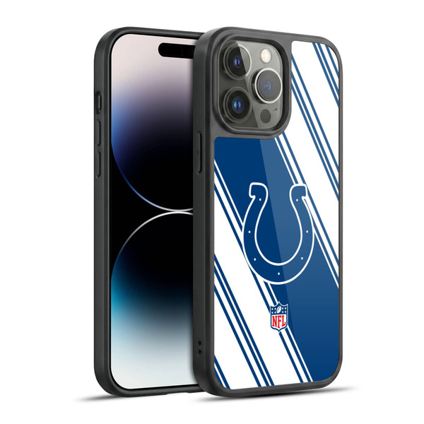 NFL Indianapolis Colts Artwork Stripes Gel Armour Case For Apple iPhone 14 Pro Max