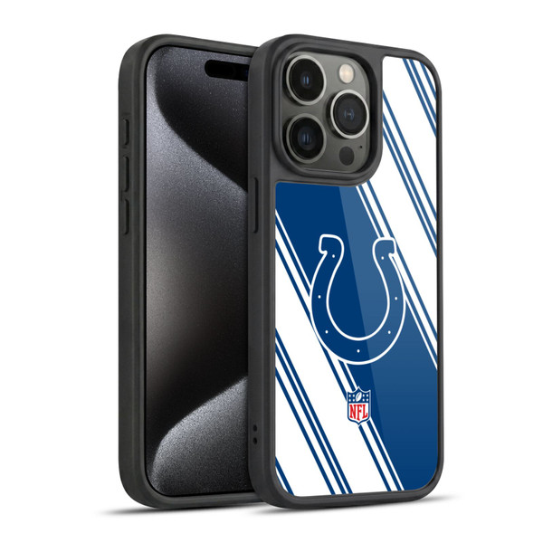 NFL Indianapolis Colts Artwork Stripes Gel Armour Case For Apple iPhone 15 Pro