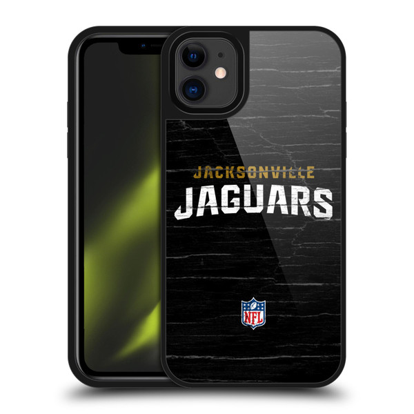 NFL Jacksonville Jaguars Logo Distressed Look Gel Armour Case For Apple iPhone 11
