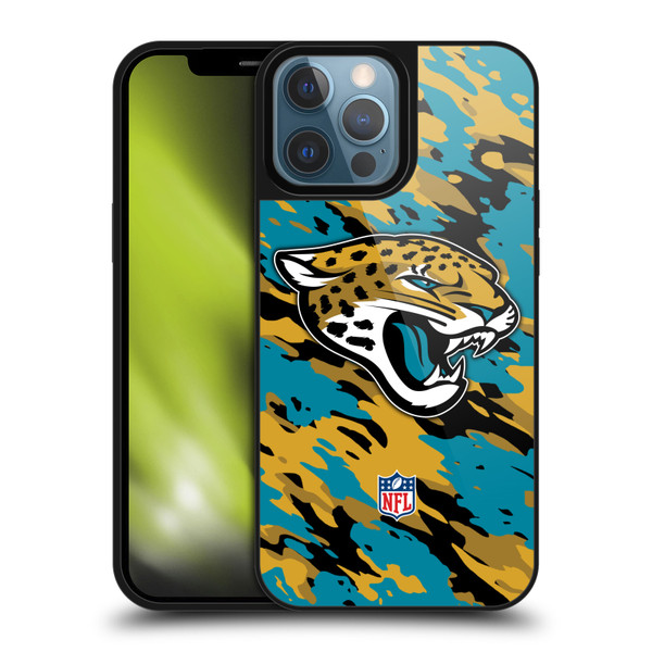 NFL Jacksonville Jaguars Logo Camou Gel Armour Case For Apple iPhone 13 Pro Max