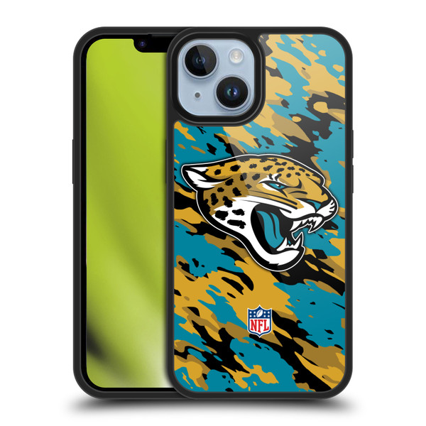 NFL Jacksonville Jaguars Logo Camou Gel Armour Case For Apple iPhone 14