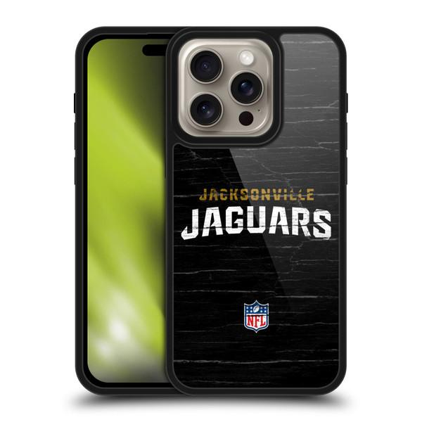 NFL Jacksonville Jaguars Logo Distressed Look Gel Armour Case For Apple iPhone 16 Pro