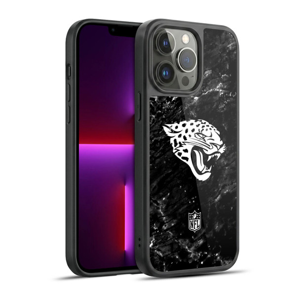 NFL Jacksonville Jaguars Artwork Marble Gel Armour Case For Apple iPhone 13 Pro Max