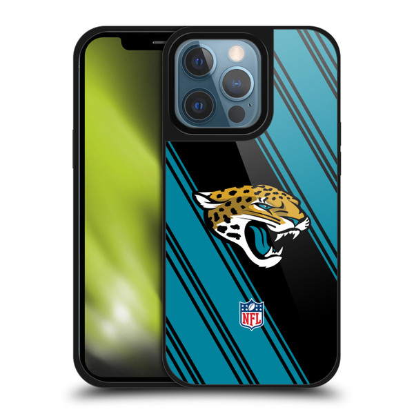 NFL Jacksonville Jaguars Artwork Stripes Gel Armour Case For Apple iPhone 13 Pro