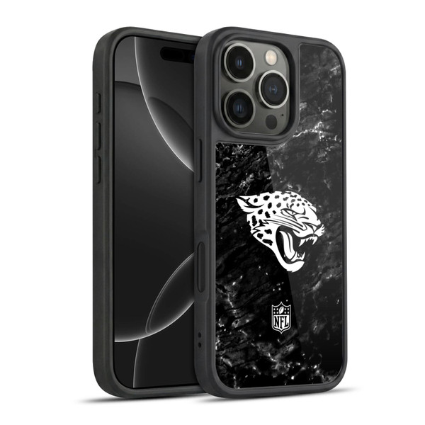 NFL Jacksonville Jaguars Artwork Marble Gel Armour Case For Apple iPhone 16 Pro