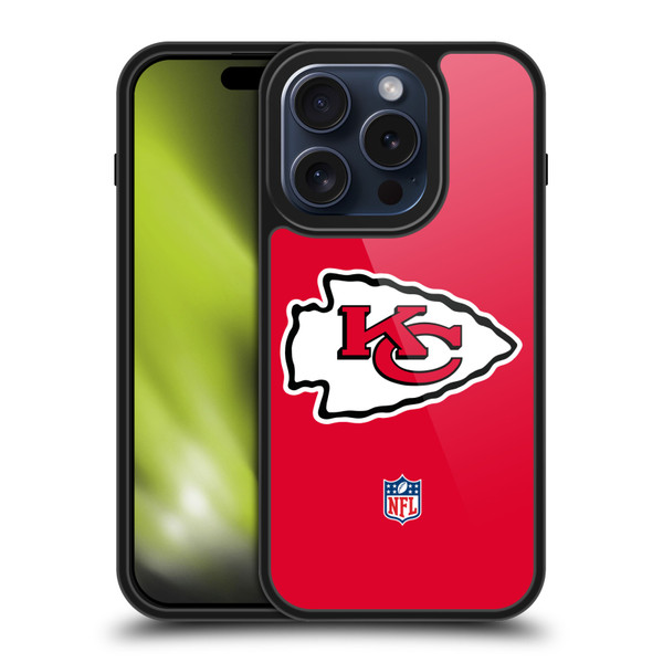NFL Kansas City Chiefs Logo Plain Gel Armour Case For Apple iPhone 15 Pro