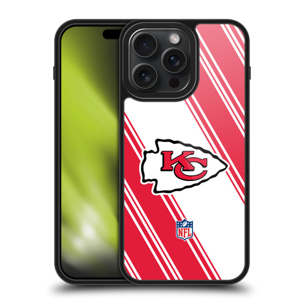 NFL Kansas City Chiefs Artwork Stripes Gel Armour Case For Apple iPhone 15 Pro Max