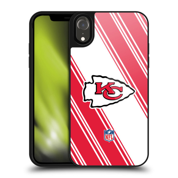 NFL Kansas City Chiefs Artwork Stripes Gel Armour Case For Apple iPhone XR