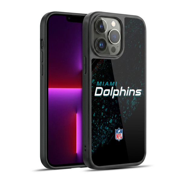 NFL Miami Dolphins Logo Blur Gel Armour Case For Apple iPhone 13 Pro Max