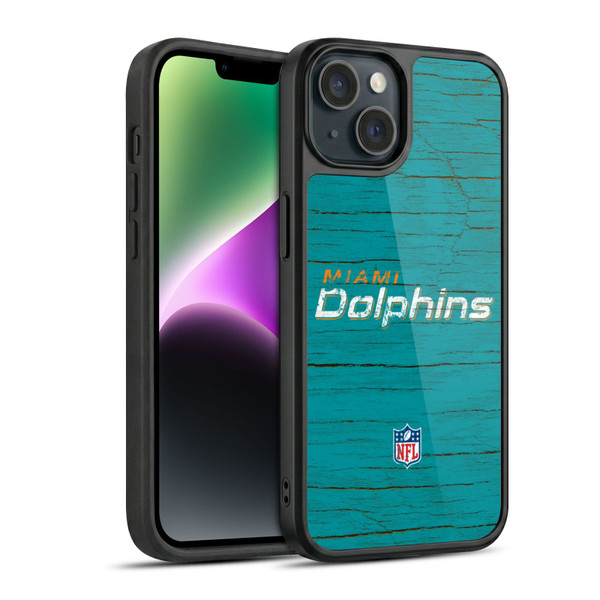 NFL Miami Dolphins Logo Distressed Look Gel Armour Case For Apple iPhone 14