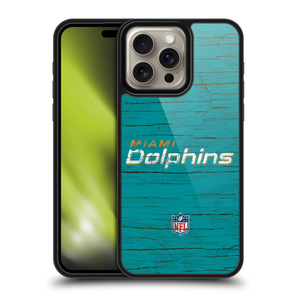 NFL Miami Dolphins Logo Distressed Look Gel Armour Case For Apple iPhone 16 Pro Max