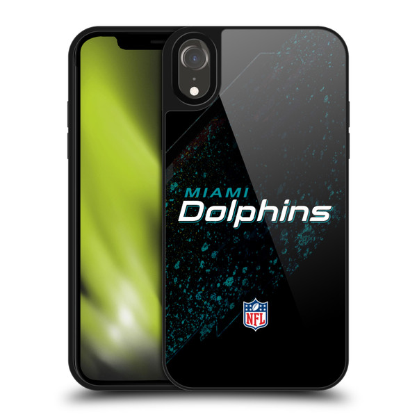 NFL Miami Dolphins Logo Blur Gel Armour Case For Apple iPhone XR