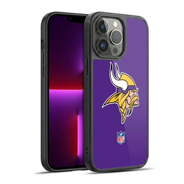 NFL Minnesota Vikings Logo Plain Gel Armour Case For Apple iPhone 13 Pro Max
