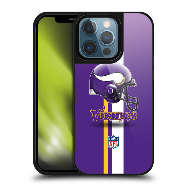 NFL Minnesota Vikings Logo Helmet Gel Armour Case For Apple iPhone 13 Pro
