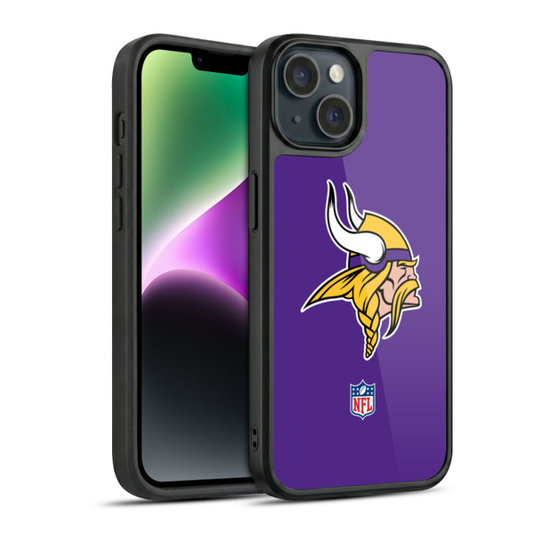 NFL Minnesota Vikings Logo Plain Gel Armour Case For Apple iPhone 14