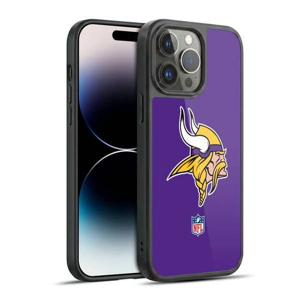 NFL Minnesota Vikings Logo Plain Gel Armour Case For Apple iPhone 14 Pro Max