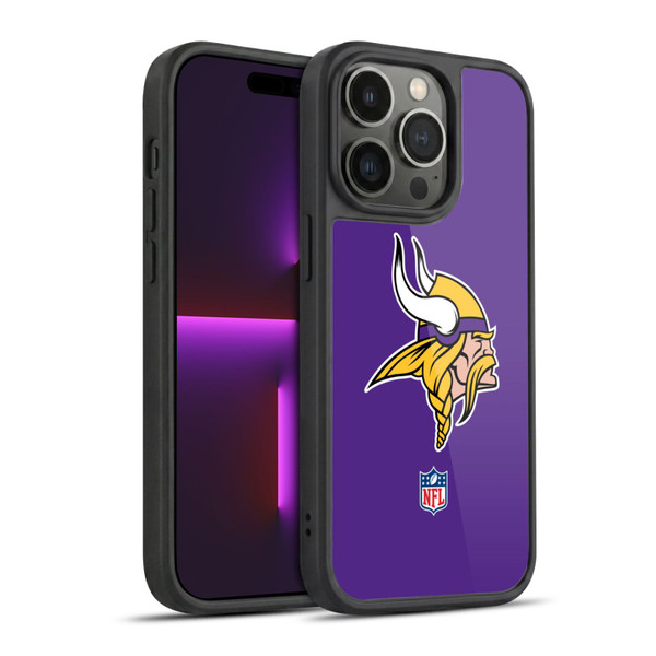 NFL Minnesota Vikings Logo Plain Gel Armour Case For Apple iPhone 14 Pro
