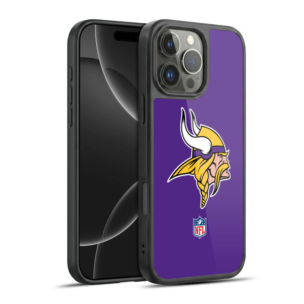 NFL Minnesota Vikings Logo Plain Gel Armour Case For Apple iPhone 16 Pro Max