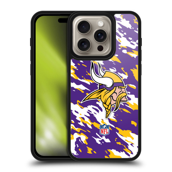 NFL Minnesota Vikings Logo Camou Gel Armour Case For Apple iPhone 16 Pro