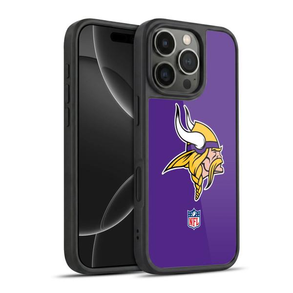 NFL Minnesota Vikings Logo Plain Gel Armour Case For Apple iPhone 16 Pro