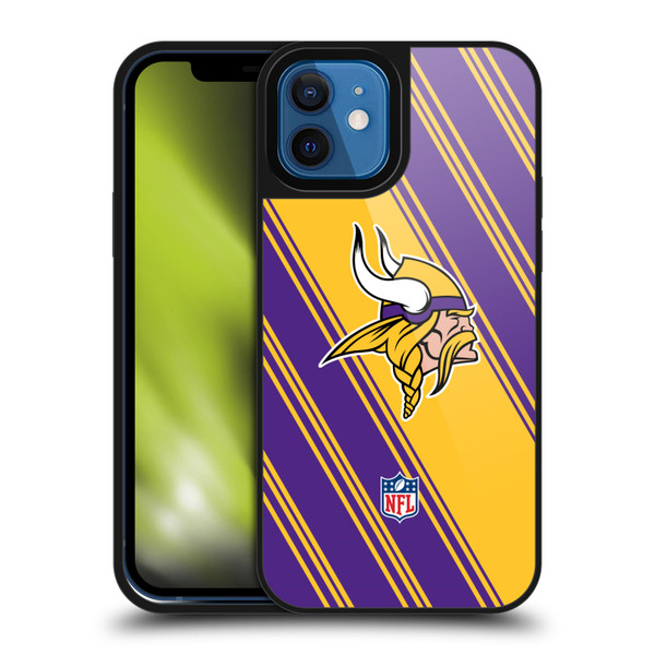 NFL Minnesota Vikings Artwork Stripes Gel Armour Case For Apple iPhone 12 / iPhone 12 Pro