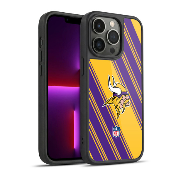 NFL Minnesota Vikings Artwork Stripes Gel Armour Case For Apple iPhone 13 Pro