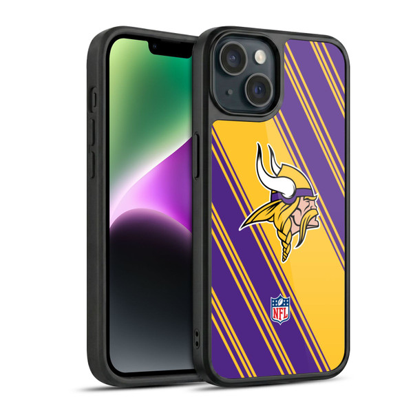 NFL Minnesota Vikings Artwork Stripes Gel Armour Case For Apple iPhone 14