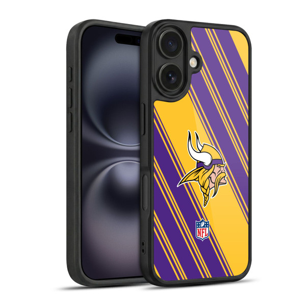 NFL Minnesota Vikings Artwork Stripes Gel Armour Case For Apple iPhone 16