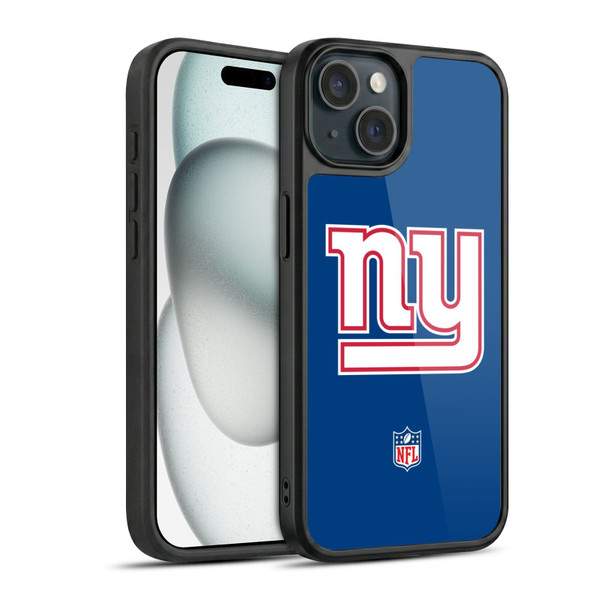 NFL New York Giants Logo Plain Gel Armour Case For Apple iPhone 15