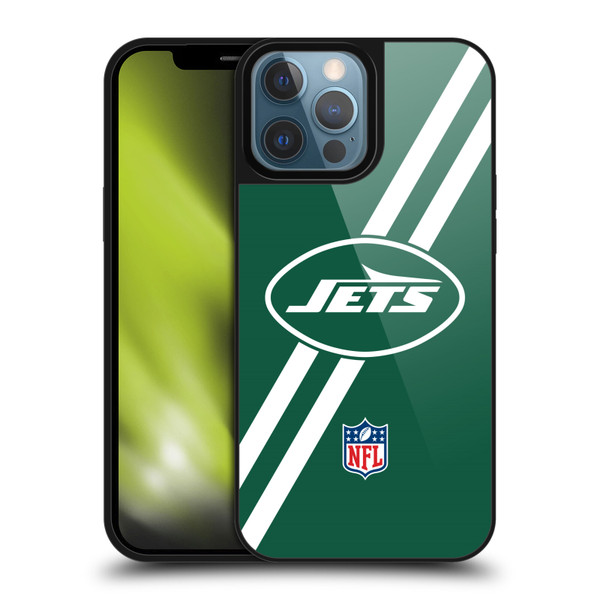 NFL New York Jets Logo Stripes Gel Armour Case For Apple iPhone 13 Pro Max