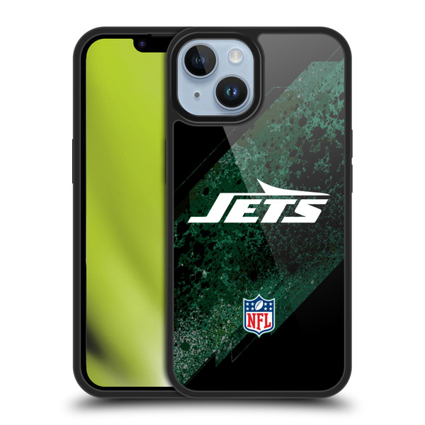 NFL New York Jets Logo Blur Gel Armour Case For Apple iPhone 14