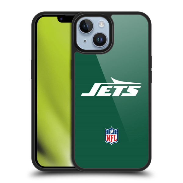 NFL New York Jets Logo Plain Gel Armour Case For Apple iPhone 14