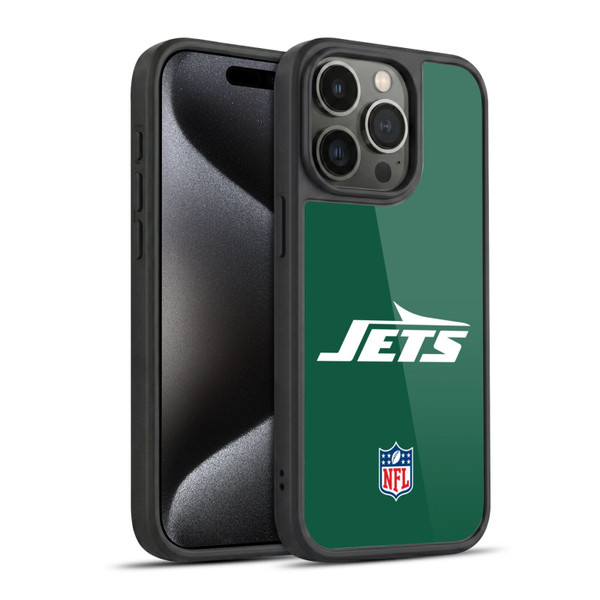 NFL New York Jets Logo Plain Gel Armour Case For Apple iPhone 15 Pro