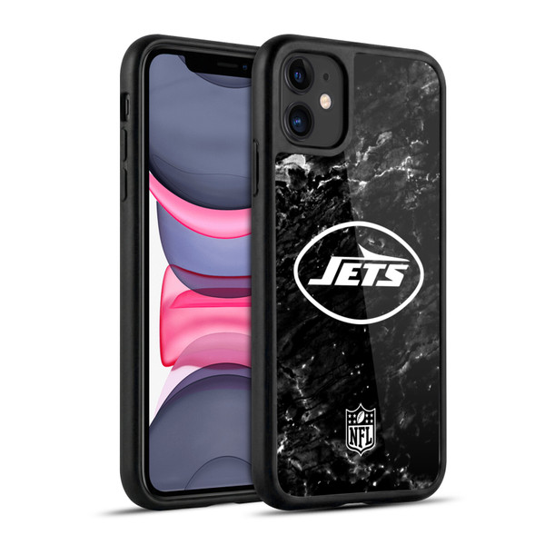 NFL New York Jets Artwork Marble Gel Armour Case For Apple iPhone 11