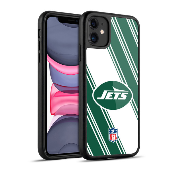 NFL New York Jets Artwork Stripes Gel Armour Case For Apple iPhone 11