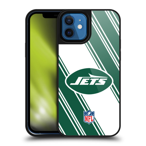 NFL New York Jets Artwork Stripes Gel Armour Case For Apple iPhone 12 / iPhone 12 Pro