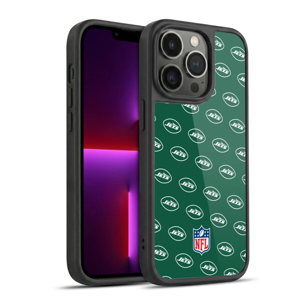 NFL New York Jets Artwork Patterns Gel Armour Case For Apple iPhone 13 Pro