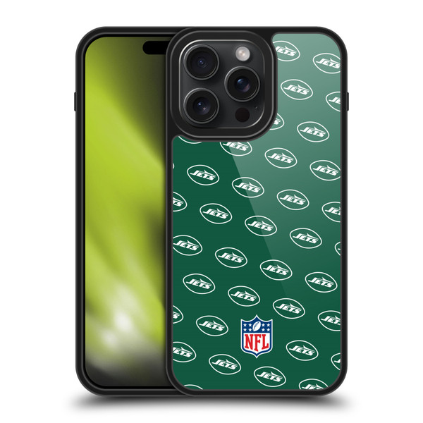NFL New York Jets Artwork Patterns Gel Armour Case For Apple iPhone 15 Pro Max