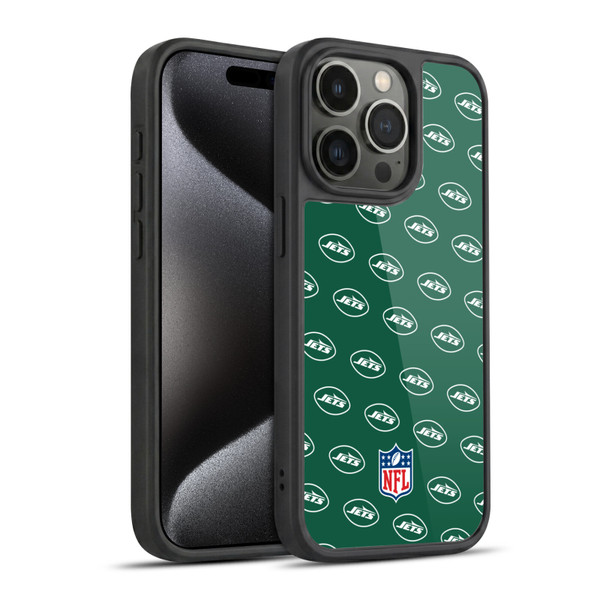 NFL New York Jets Artwork Patterns Gel Armour Case For Apple iPhone 15 Pro