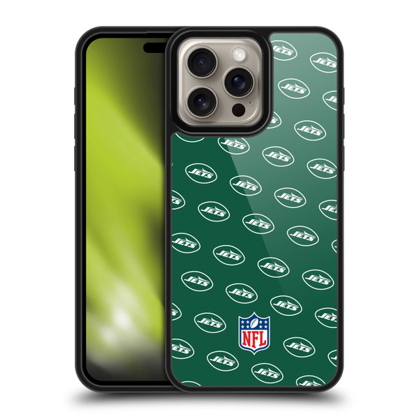 NFL New York Jets Artwork Patterns Gel Armour Case For Apple iPhone 16 Pro Max