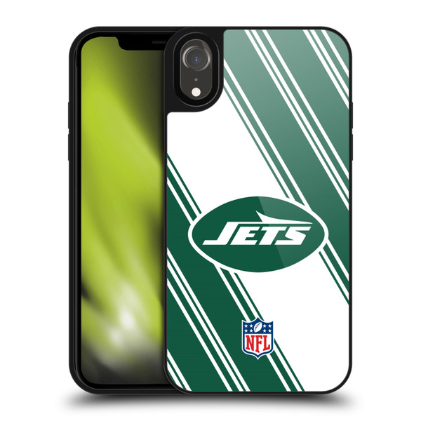 NFL New York Jets Artwork Stripes Gel Armour Case For Apple iPhone XR