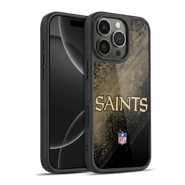 NFL New Orleans Saints Logo Blur Gel Armour Case For Apple iPhone 16 Pro