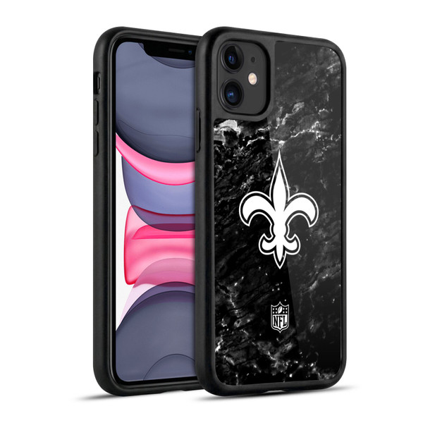 NFL New Orleans Saints Artwork Marble Gel Armour Case For Apple iPhone 11